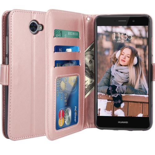 Housse pour Huawei Y7 Coque Etui de luxe Portefeuille Porte Carte Et Billet (avec bequille) - ADVANSIA