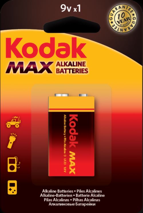 KODAK MAX PILE ALCALINE 9V LR61