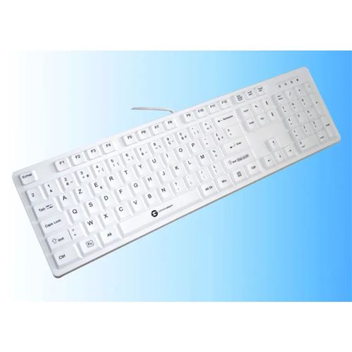 Clavier avec trackpad en silicone rigide étanche USB noir