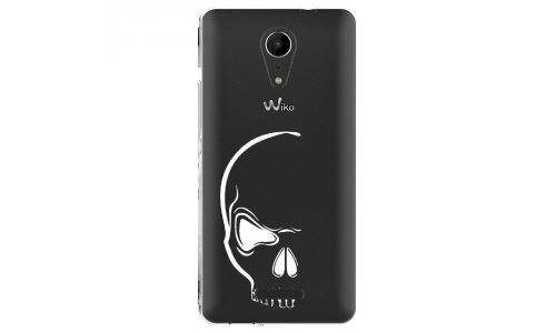 Coque souple pour Wiko Tommy 2 avec impression Motifs crâne blanc