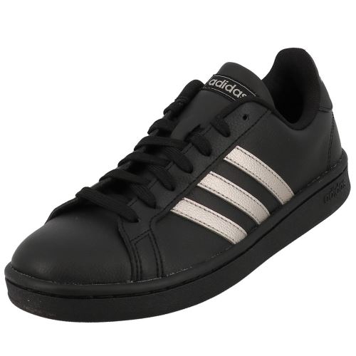 Chaussures basses cuir ou simili Adidas Grand court nr w Noir taille : 41 1/3 réf : 48198