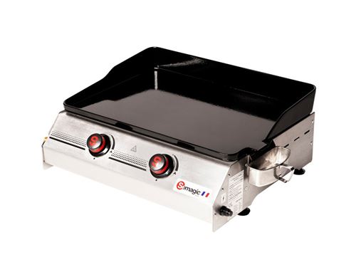 Somagic Gris Clair Plancha Gaz 2 Brûleurs So Premium - 7 Kw