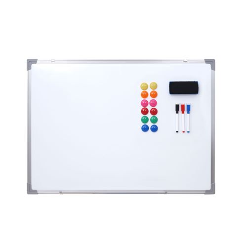 Tableau blanc HWC-C84, magnétique, accessoires inclus ~ 60x45cm