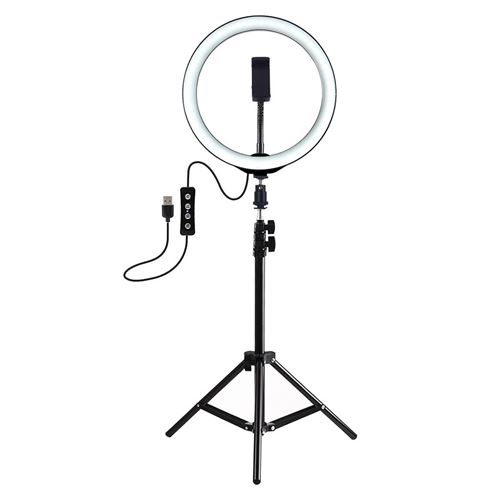 Anneau lumineux 26 cm avec trépied ,Lampe LED USB 3 modes