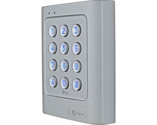 Cdvi - Clavier cod&eacute; Digicode alliage daluminium 2 relais 12 &agrave; 48V vdc