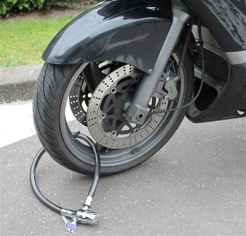 Antivol Vélo, Moto Cable 80 cm + 2 Clés - Alarme 110 dB