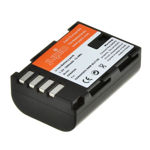 Jupio - Batterie - Li-Ion - 1860 mAh - pour Panasonic Lumix G AG-GH4UP, DC-G9, G9L, G9M, GH5, GH5L, GH5M, DMC-GH3WA, GH4M, GH4R, GH4U