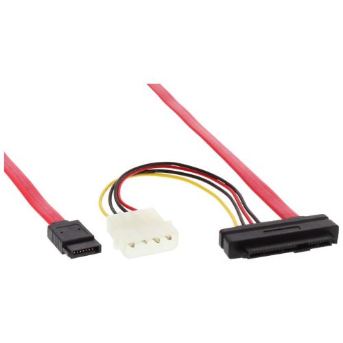 Câble SAS InLine® 29 broches SFF-8482 + Alimentation pour 1x cible SATA unique 0,5 m