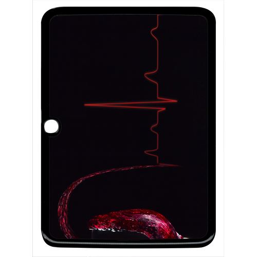 Coque Samsung Galaxy Tab 3 Verre De Vin Électrocardiogramme