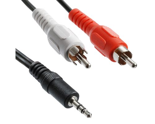 Connectique Câble & adaptateur audio / video De Bonne Qualité Jack 3,5 mm stéréo à câble audio RCA mâle, longueur: 5m