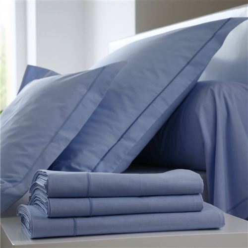 Taie d'oreiller Coton BLANC DES VOSGES - Ciel - 65 x 65 cm