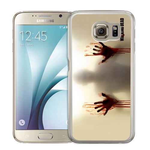 Coque pour Samsung Galaxy S6 Edge walking dead mains