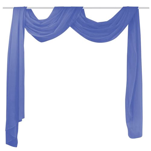 vidaXL Overgordijn voile 140x600 cm koningsblauw