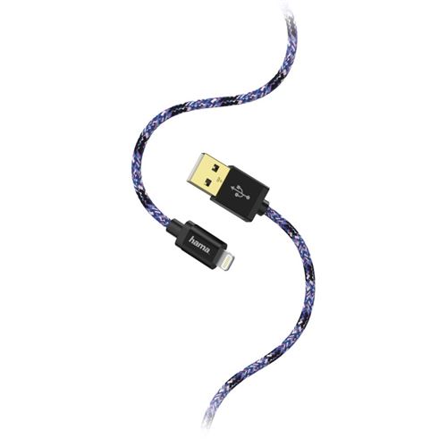 Hama Câble de charge / données Sporty Lightning 1,5 M bleu / rose