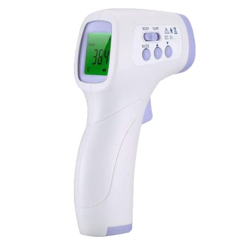 Thermomètre infrarouge IR numérique sans contact LCD-Blanc
