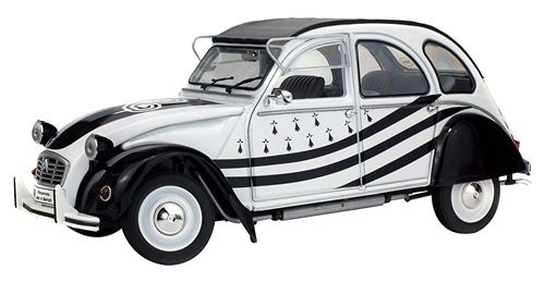 Solido S1850018 - Citroën 2 CV 6 BZH 1986 - Blanc/Noir - Echelle 1/18