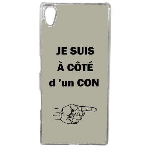 Coque Con Sur Fond Taupe Compatible Sony Xperia Z4 Transparent