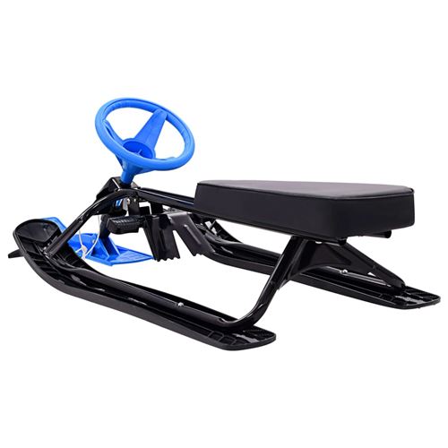 vidaXL Sneeuwracer zwart en blauw