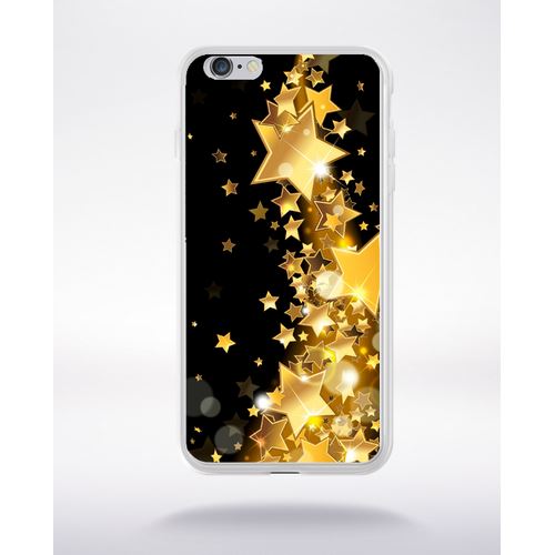 Coque Étoile D'or Sur Fond Noir Compatible Iphone 6 Transparent