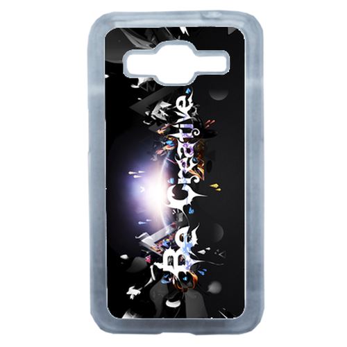 Coque Sois Créatif Art Graphique Compatible Samsung Core Prime Transparent
