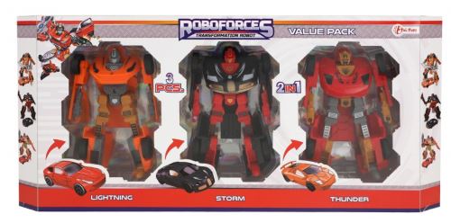Toi-Toys Roboforces robot transformateur 10 cm 3-pièces