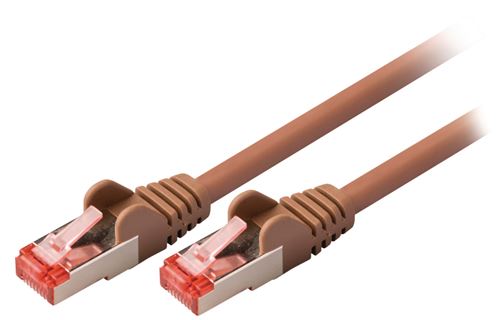 Valueline VLCP85221N015 Câble réseau Cat6 S / ftp Rj45 (8/8) Mâle - Rj45 (8/8) Mâle 0,15 M Marron