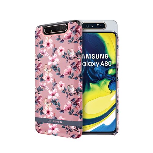 So Seven - Coque Premium crystal SEOUL HIBISCUS ROSE: SAMSUNG A80