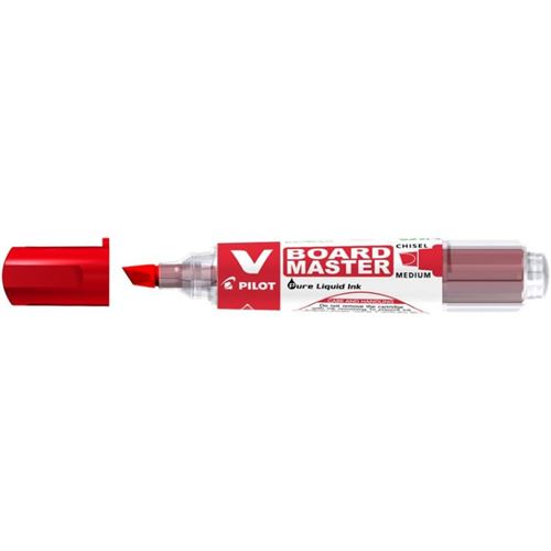 Pilot Marqueur Pour Tableau Blanc V Board Master, Biseaut&eacute;, Rouge