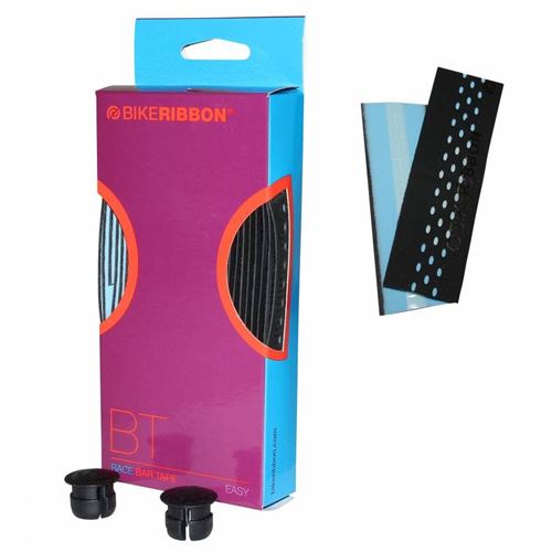 Ruban de guidon bikeribbon drop noir-bleu