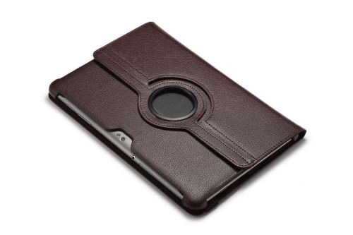 WISETONY® Etui PU cuir Coque Housse rotative 360°pour Samsung Galaxy Note N8000 10.1 - Brun