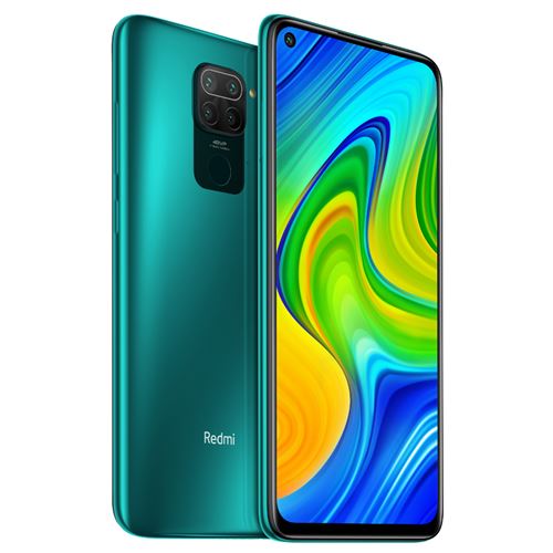 Smartphone Redmi Note 9 6,53 pouces 4Go 128Go version vert forêt non NFC