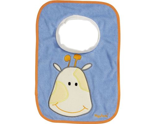 Playshoes bavoir girafe bleu 26 x 33 cm