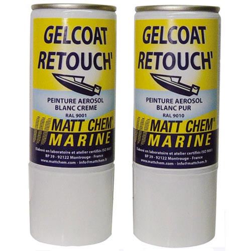 GEL COAT RETOUCH - Peinture de retouche pour gelcoat - aérosol de 150 ml blanc pur 9010