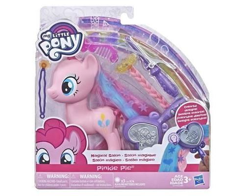 My Little Pony - Coiffure Magique - Pimkie Pie - E3764 - Figurine 14 CM + Accessoires de Coiffure - Neuf