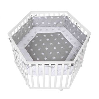 Parc Bebe Hexagonal Little Stars En Bois Blanc Parcs Achat Prix Fnac