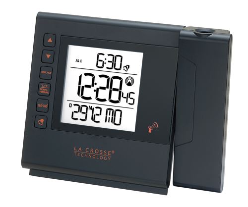 La Crosse Technology - WT517 Réveil Radio-Piloté avec projection - Noir