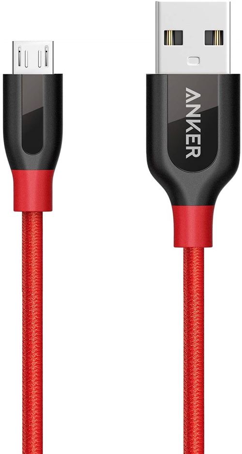 Powerline+ Câble Micro USB 90cm,en Fibres d'Aramide & Nylon Double Tressage