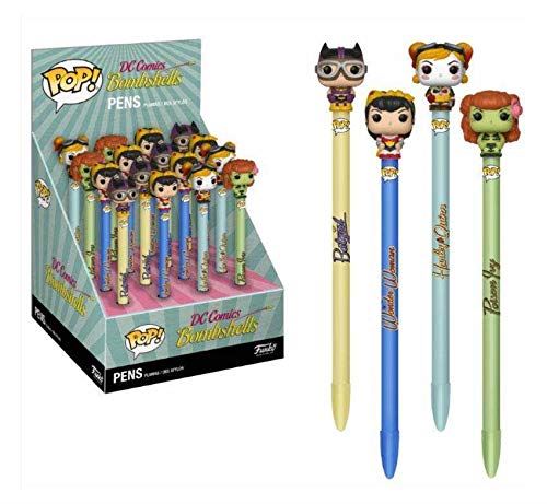 Dc Bombshells Pop! Pens With Toppers Display Classic (16) Funko Comics