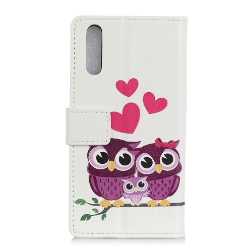 Etui en PU impression de motifs avec support famille chouette douce pour votre Oppo Find X2 Pro