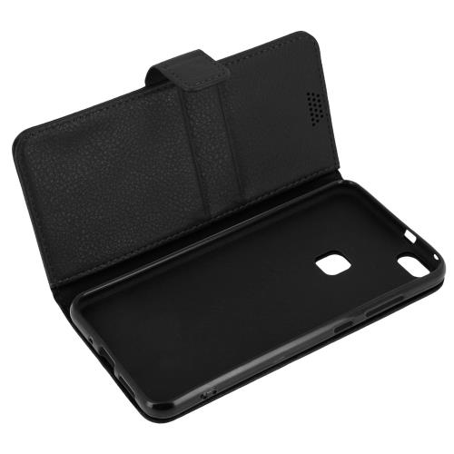 Housse de protection avec Portefeuille pour Huawei P10 Lite - Noir