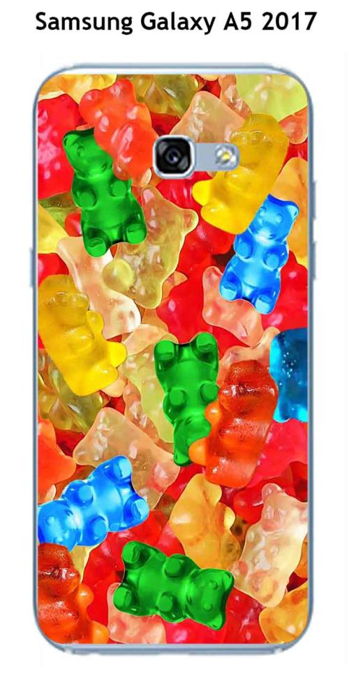 Coque Samsung Galaxy A5 2017 design Bonbons nounours multicolores
