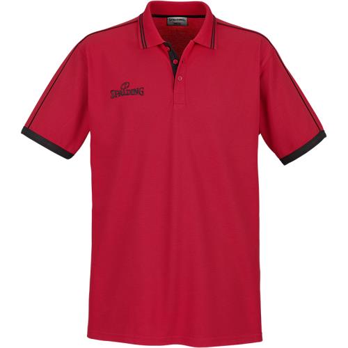 Spalding - Polo Spalding manches courtes - M - rouge/noir