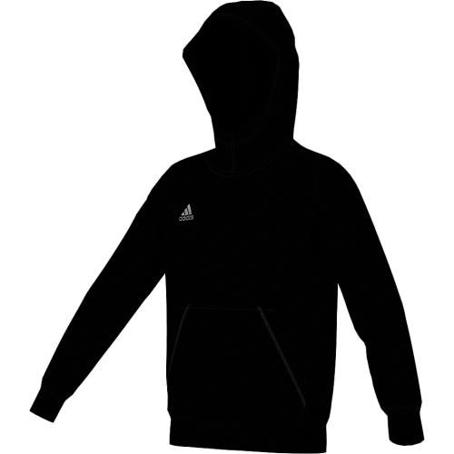 Adidas - Sweat à capuche junior adidas Core15 - 5/6 ans - noir/blanc