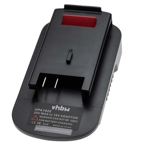 Vhbw Adaptateur de batterie compatible avec Black & Decker outils électriques - Adaptateur batteries Li-ion 20 V