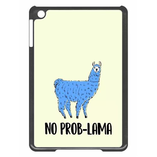 Coque tablette My-Kase pour iPad mini 2 - no prob lama bleu fond craie - Plastique Noir