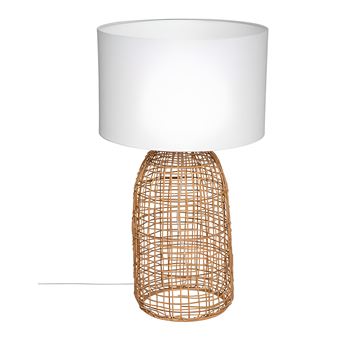 Lampe à poser en rotin naturel, diamètre 40,5 cm OYUKI