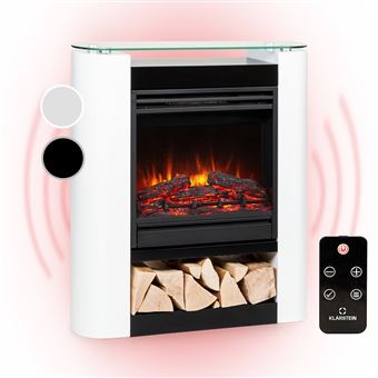 Chauffage électrique - Klarstein Studio 5 Arc - Fausse cheminée -1800W - Minuteur - Télécommande - Blanc - 1