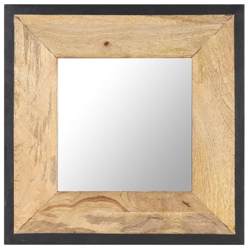 vidaXL Miroir 50x50 cm Bois de manguier massif
