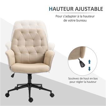 Chaise pivotante à roulettes Glavo en plastique