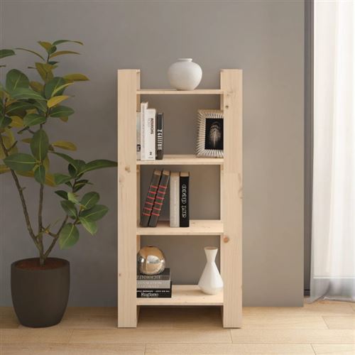 Non Communiqué Brun Vidaxl Boekenkast/Kamerscherm 60X35x125 Cm Massief Grenenhout813884